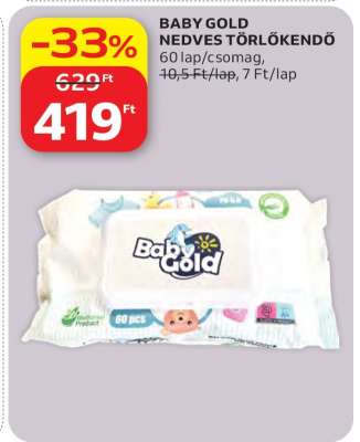 BABY GOLD NEDVES TÖRLŐKENDŐ