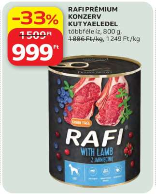RAFI PRÉMIUM KONZERV KUTYAÉLEDEL