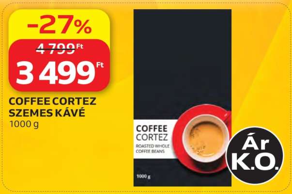 COFFEE CORTEZ SZEMES KÁVÉ