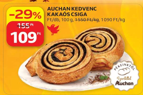 Auchan Kedvenc Kakaós Csiga