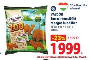 VALDOR Zoo csirkemellfilé ropogós bundában