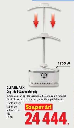 CLEANMAXX Ing- és blúzvasaló gép