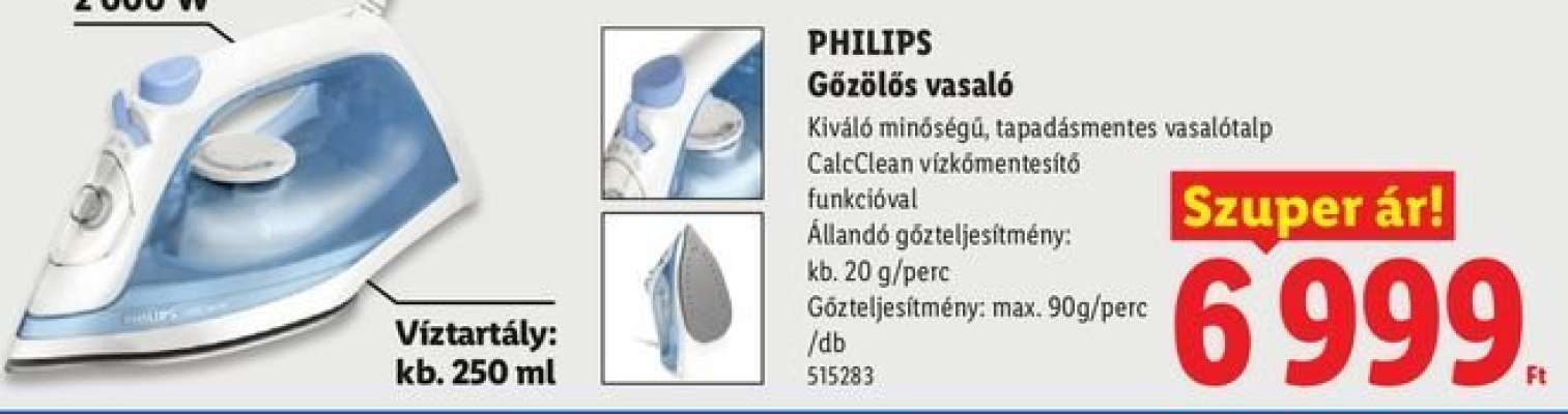 PHILIPS Gőzölős vasaló
