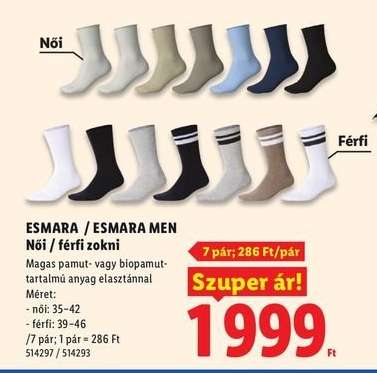 esmara / esmara MEN Női / férfi zokni