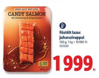Füstölt lazac juharsziruppal