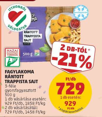 Fagylakoma Rántott Trappista Sajt