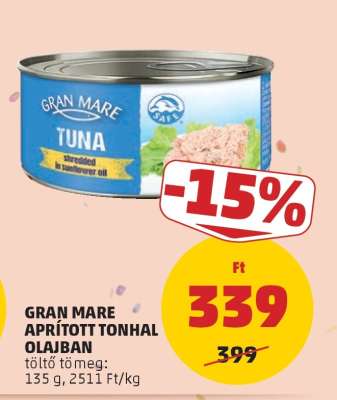 GRAN MARE APRÍTOTT TONHAL OLAJBAN