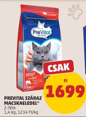 PREVITAL Száraz macskaeledel