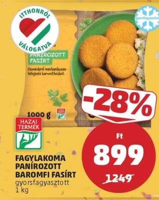 Fagylakoma Panírozott Baromfi Fasírt