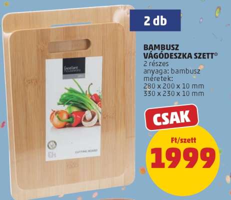 Bambusz vágódeszka szett