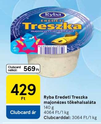 Ryba Eredeti Treszka majonézes tőkehal saláta