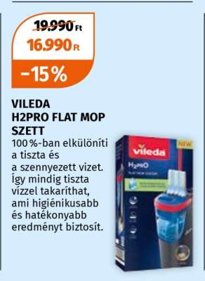 VILEDA H2PRO FLAT MOP SZETT