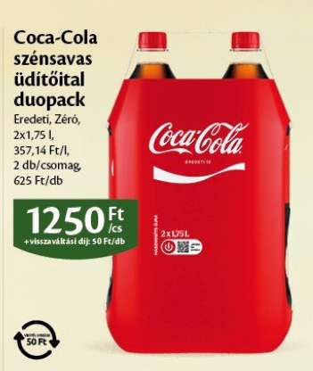 Coca-Cola szénsavas üdítőital duopack
