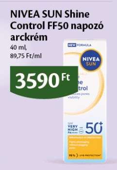 NIVEA SUN Shine Control FF50 napozó arckrém