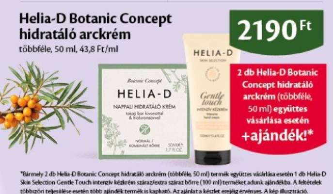Helia-D Botanic Concept hidratáló arckrém