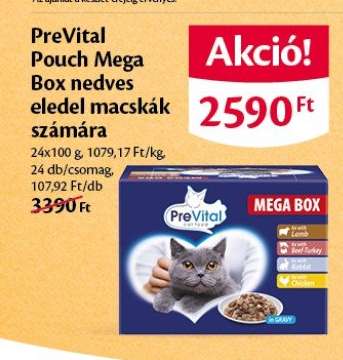 PreVital Pouch Mega Box nedves eledel macskák számára