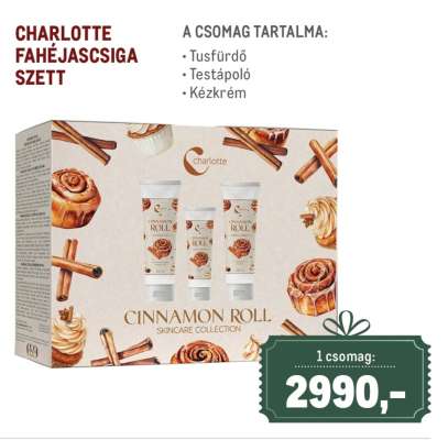 CHARLOTTE FAHÉJASCSIGA SZETT