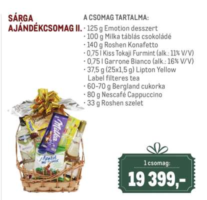 SÁRGA AJÁNDÉKCSOMAG II.