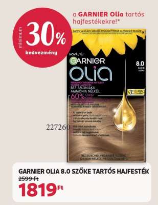 GARNIER OLIA 8.0 SZŐKE TARTÓS HAJFESTÉK