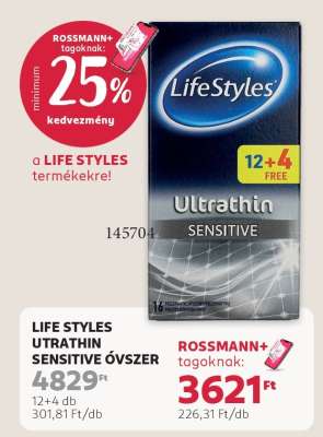 LIFE STYLES UTRATHIN SENSITIVE ÓVSZER