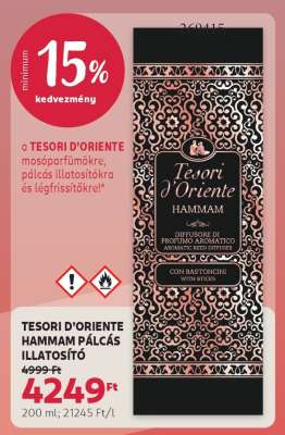 TESORI D'ORIENTE HAMMAM PÁLCÁS ILLATOSÍTÓ