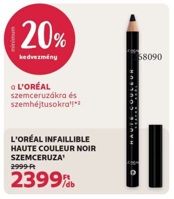 L'ORÉAL INFAILLIBLE HAUTE COULEUR NOIR SZEMCERUZA