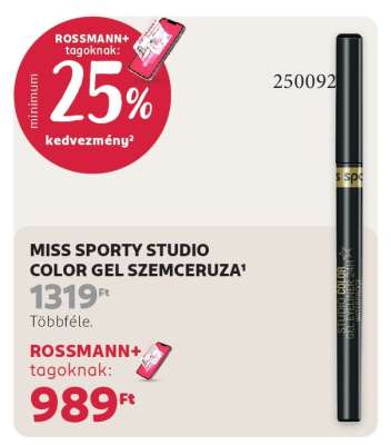 MISS SPORTY STUDIO COLOR GEL SZEMCERUZA