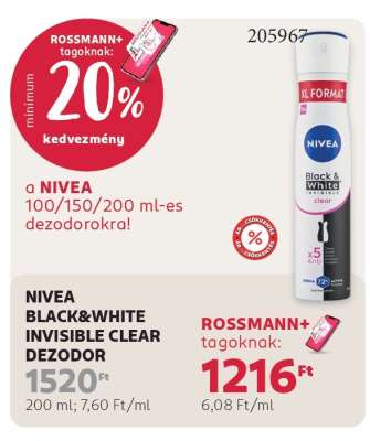 NIVEA BLACK&WHITE INVISIBLE CLEAR DEZODOR