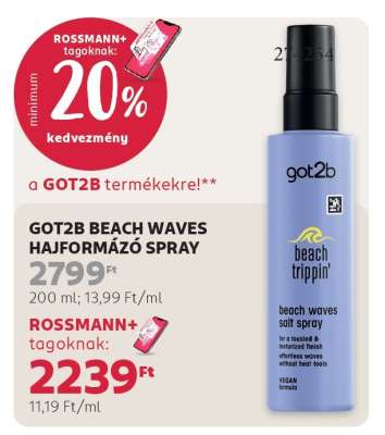 GOT2B BEACH WAVES HAJFORMÁZÓ SPRAY