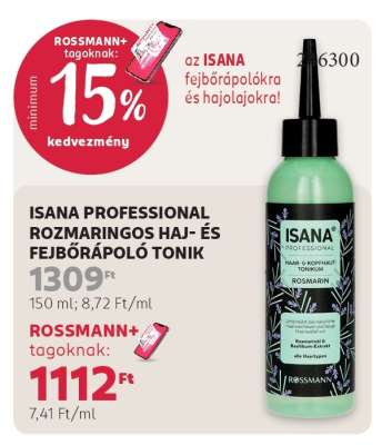 ISANA PROFESSIONAL ROZMARINGOS HAJ- ÉS FEJBŐRÁPOLÓ TONIK