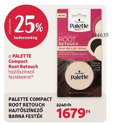 PALETTE COMPACT ROOT RETOUCH HAJTŐSZÍNEZŐ BARNA FESTÉK
