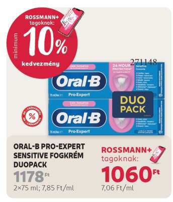 ORAL-B PRO-EXPERT SENSITIVE FOGKRÉM DUOPACK