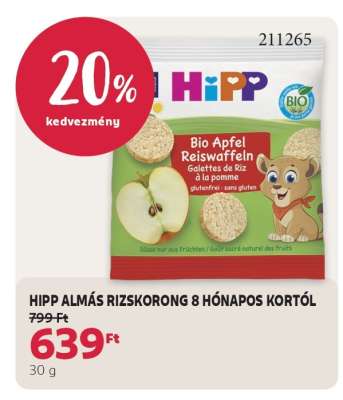 HIPP ALMÁS RIZSKORONG 8 HÓNAPOS KORTÓL