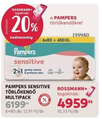PAMPERS SENSITIVE TÖRLŐKENDŐ MULTIPACK