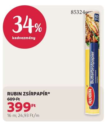 RUBIN ZSÍRPAPÍR