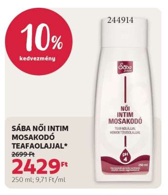 SÁBA NŐI INTIM MOSAKODÓ TEAFAOLAJJAL