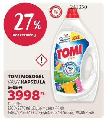 Tomi mosógél vagy kapszula