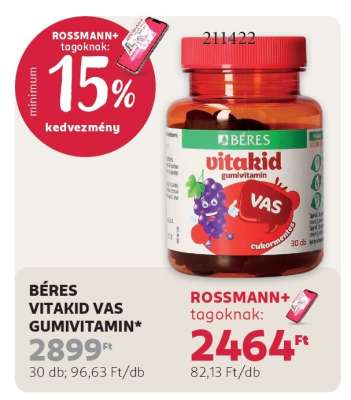 BÉRES VITAKID VAS GUMIVITAMIN