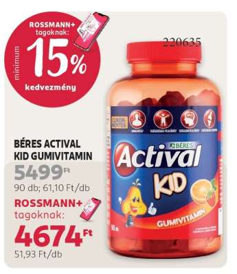 BÉRES ACTIVAL KID GUMIVITAMIN