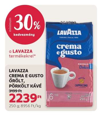 Lavazza Crema e Gusto őrölt, pörkölt kávé