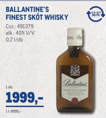 Ballantine's Finest skót whisky
