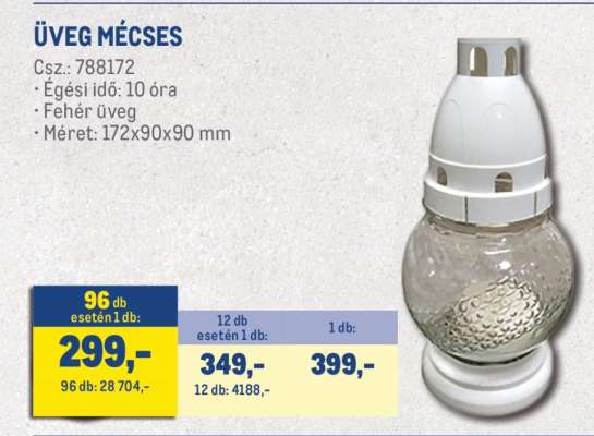 ÜVEG MÉCSES