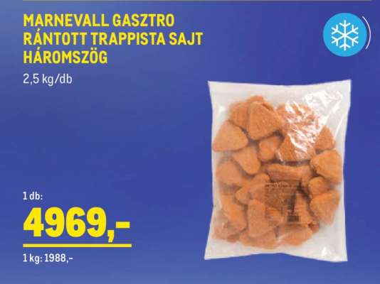 MARNEVALL GASZTRO RÁNTOTT TRAPPISTA SAJT HÁROMSZÖG