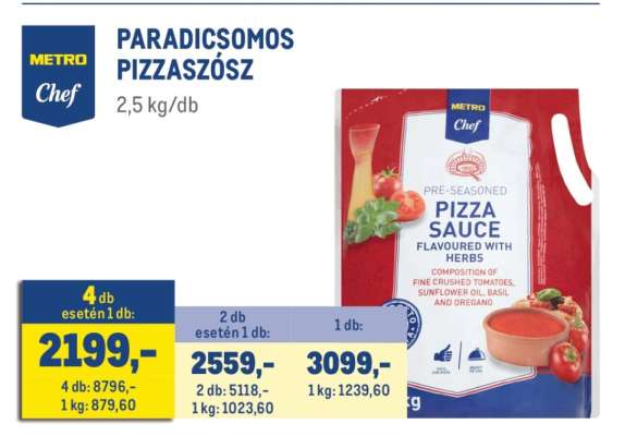METRO Chef PARADICSOMOS PIZZASZÓSZ