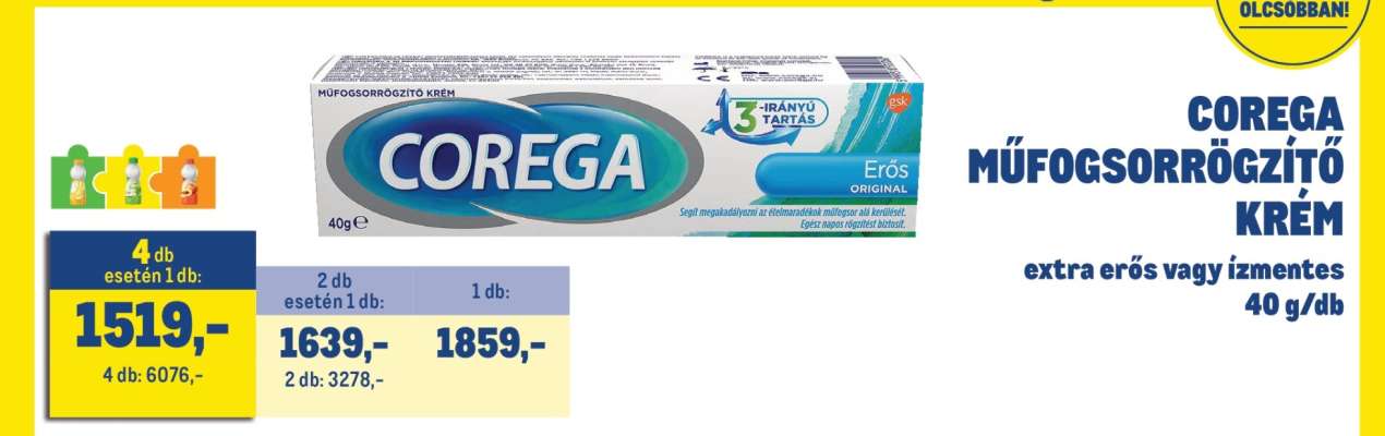 COREGA Műfogsorrögzítő Krém