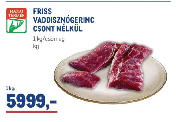 FRISS VADDISZNÓGERINC CSONT NÉLKÜL