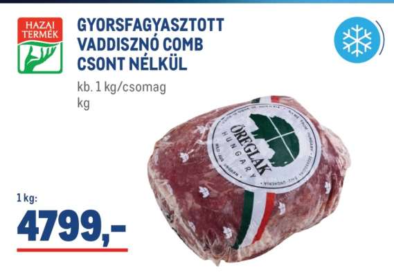 GYORSFAGYASZTOTT VADDISZNÓ COMB CSONT NÉLKÜL