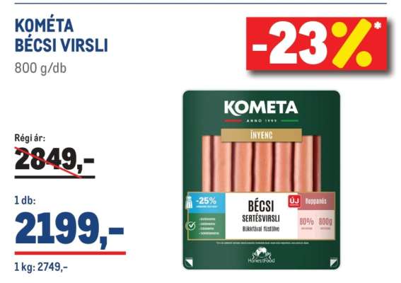 KOMÉTA BÉCSI VIRSLI
