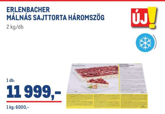 ERLENBACHER MÁLNÁS SAJTTORTA HÁROMSZÖG