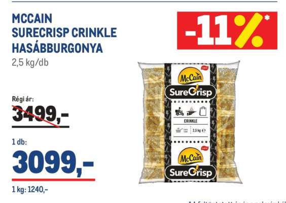 MCCAIN SURECRISP CRINKLE HASÁBBURGONYA